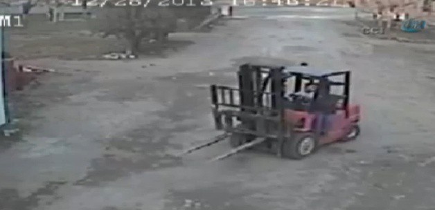 İş makinesiyle oyun kötü bitti