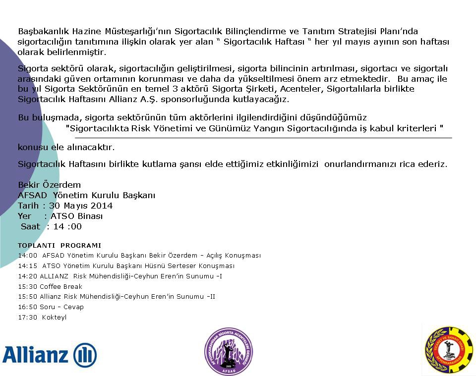 30 Mayıs'ta Sigortacılık Haftasını kutluyoruz