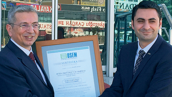 RS Servis, OSEM Belgesi'ni aldı