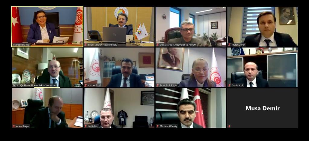 TOBB SAİK Başkanı Levent Korkut T.C. Ticaret Bakanı Ruhsar Pekcan ile görüştü.